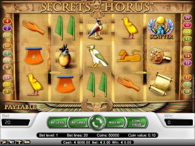 online spielautomaten Secrets of Horus, NetEnt