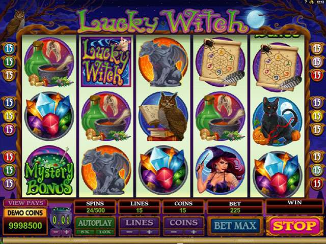 Lucky Witch Automaten Herz Spielautomaten SS Microgaming
