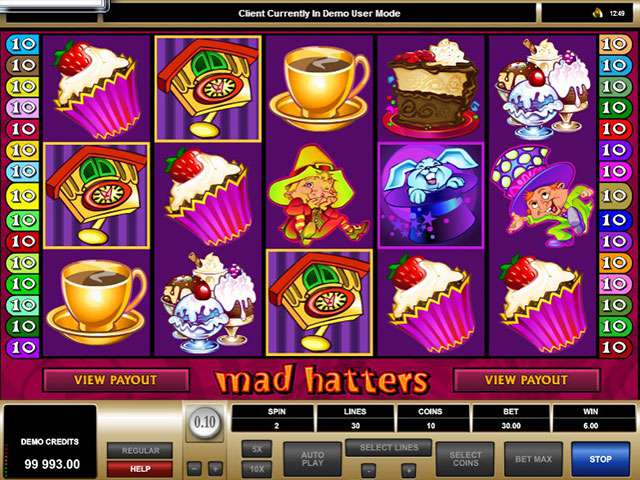 Mad Hatters Automaten Herz Spielautomaten SS Microgaming