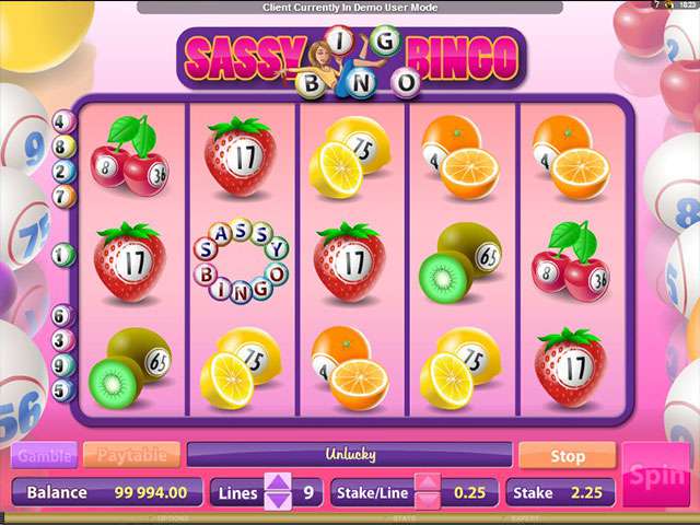 Sassy Bingo Automaten Herz Spielautomaten SS Microgaming