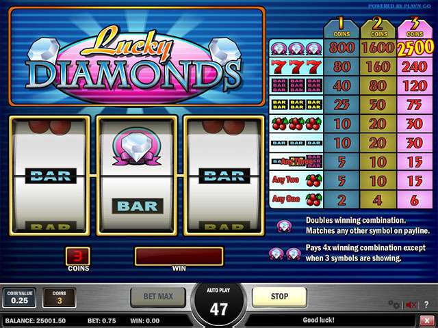 Lucky Diamonds Automaten Herz Spielautomaten SS Play'n GO