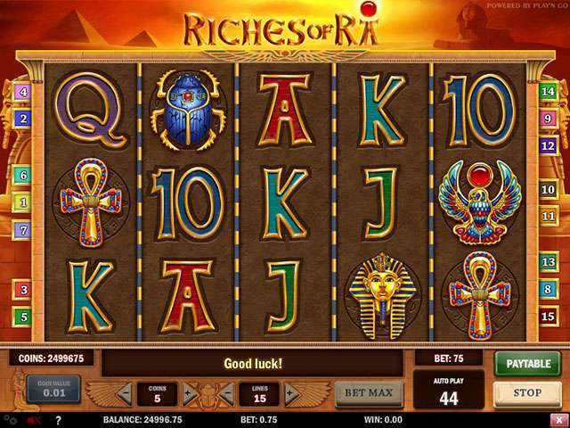 Riches of RA Automaten Herz Spielautomaten SS Play'n GO