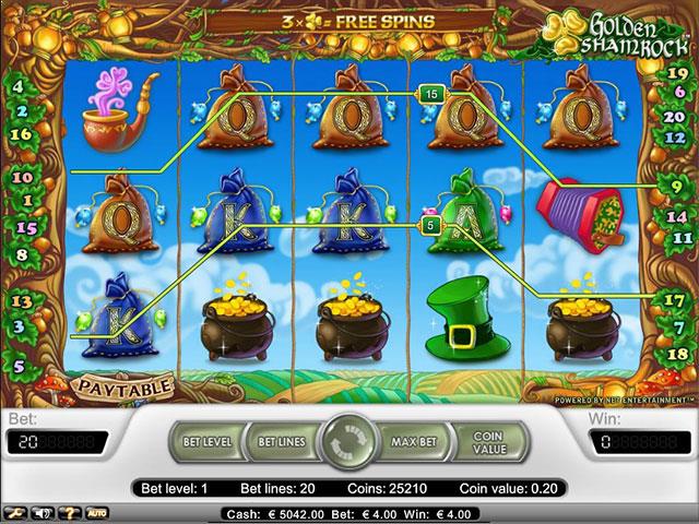 Spielautomaten kostenlos spielen Golden Shamrock NetEnt SS - Automatenherz.com