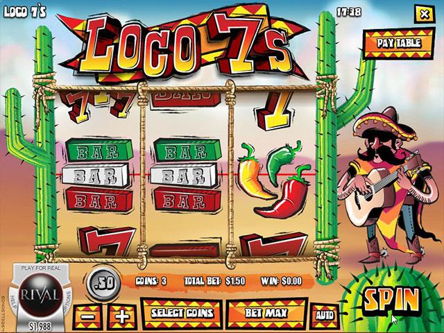 Spielautomaten kostenlos spielen Loco 7s Rival SS - Automatenherz.com
