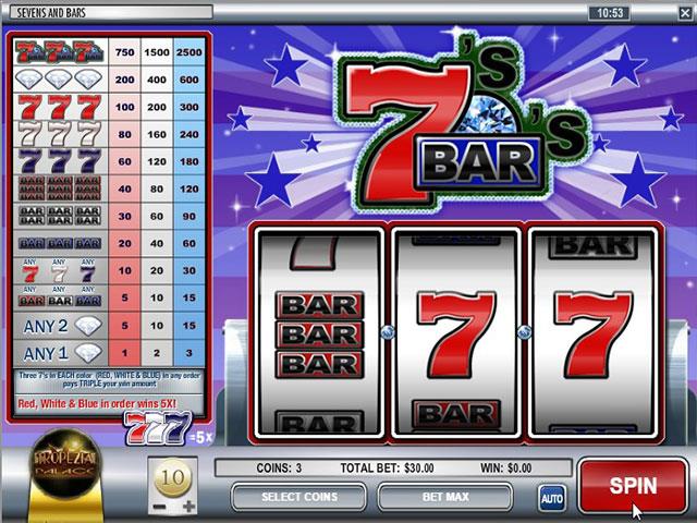 Spielautomaten kostenlos spielen Sevens and Bars Rival SS - Automatenherz.com